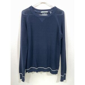 Scotch & Soda Womens Size 3/M  Acapulco Mesh Pullover Sweater Navy Nautical‎